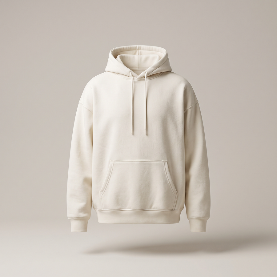 Hoodie Oversize — Écru