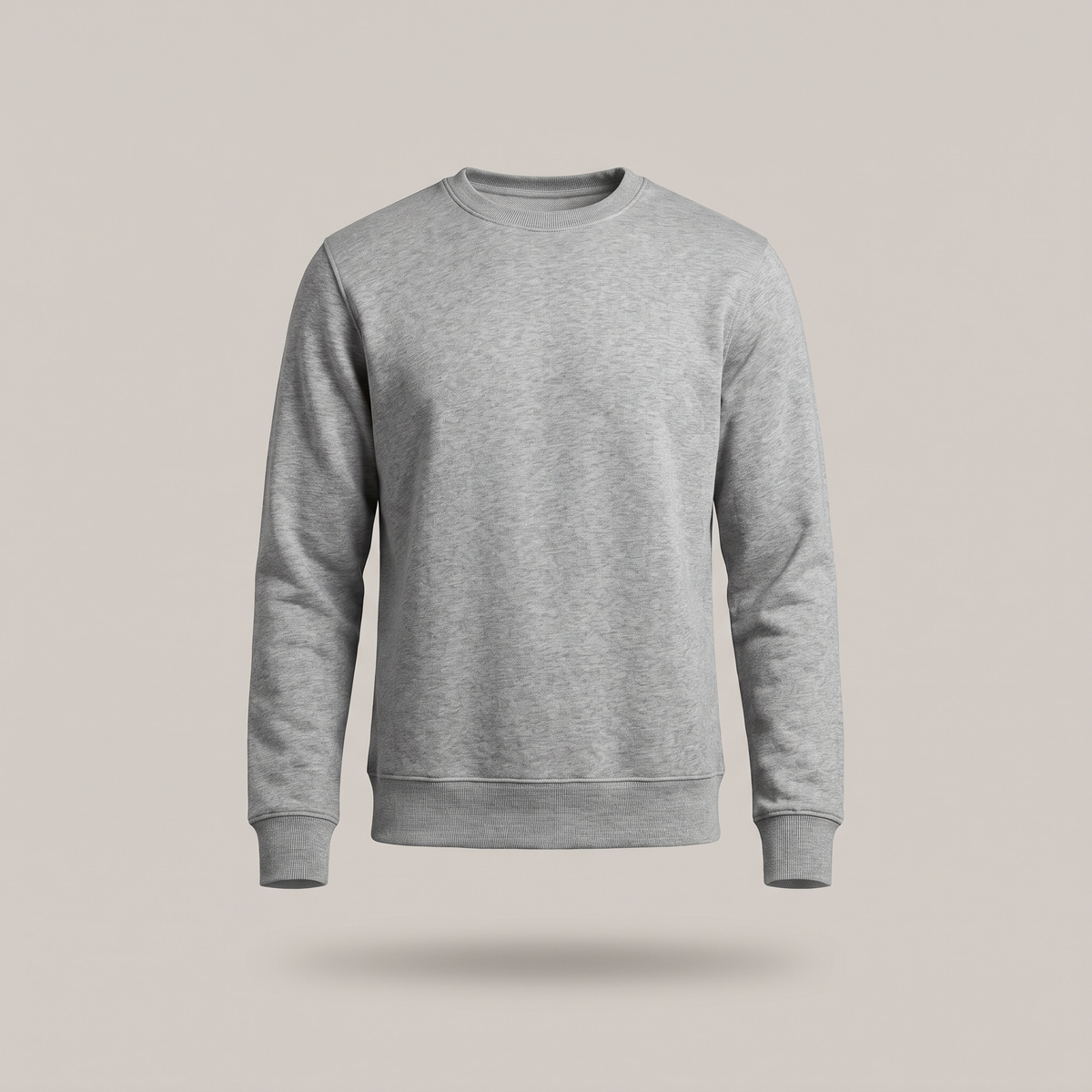 Sweat Col Rond — Gris chiné