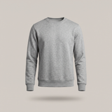 Sweat Col Rond — Gris chiné