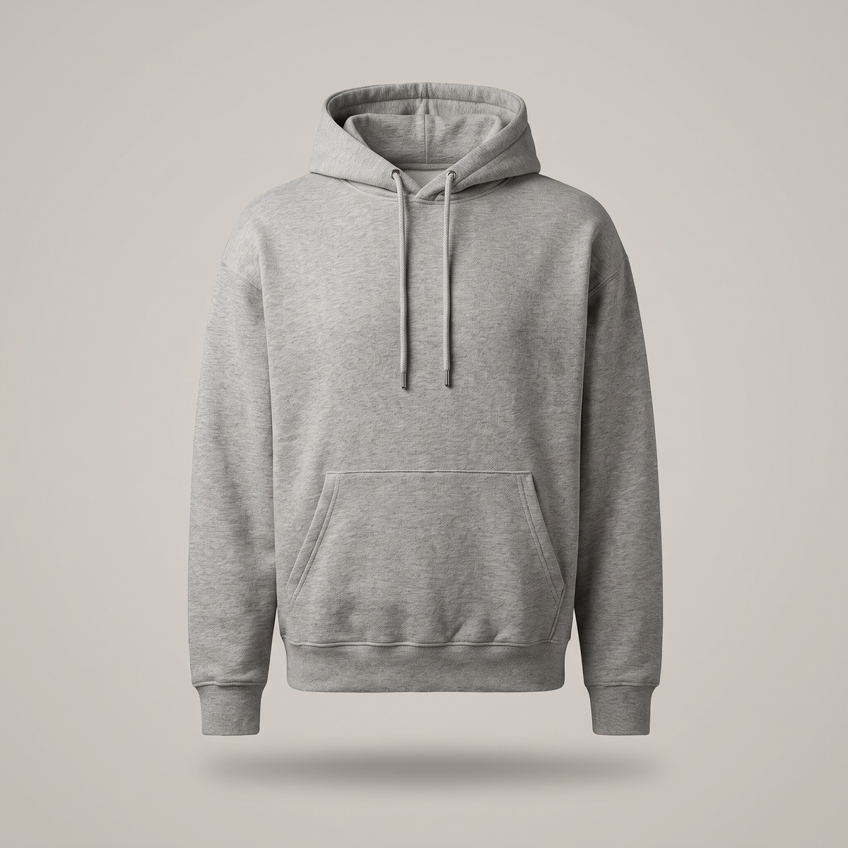 Hoodie Oversize — Gris chiné