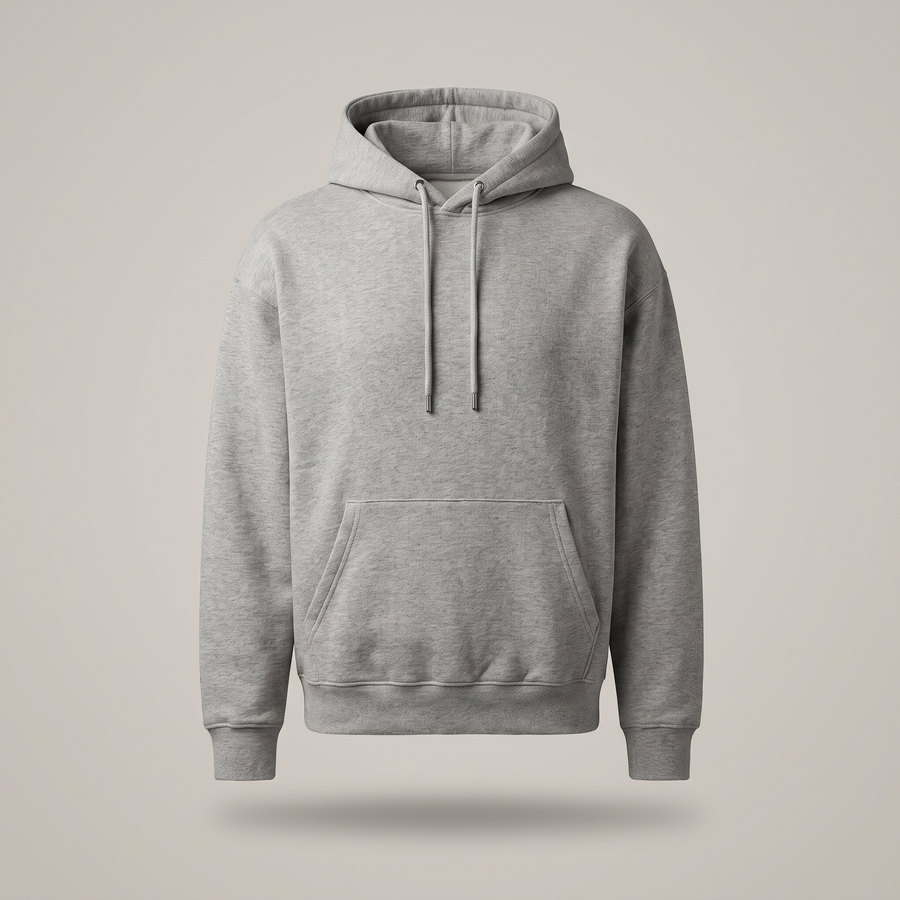 Hoodie Oversize — Gris chiné