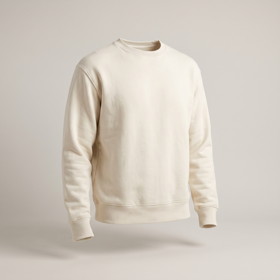 Sweat Col Rond — Écru